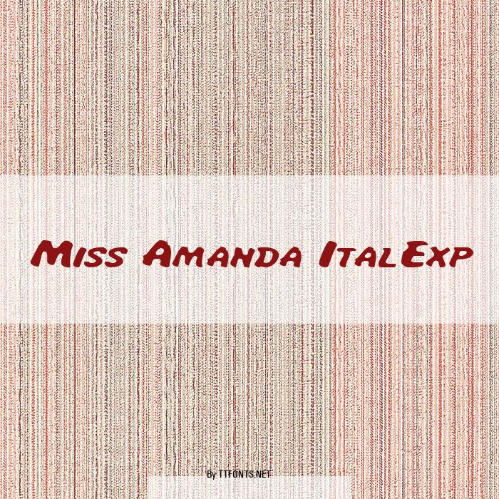 Miss Amanda ItalExp example